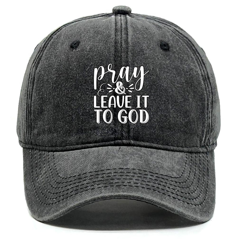 PRAY" Print Adjustable Baseball Cap, Mesh Hat Adjustable Strap Breathable Raw Brim Sporting Snapback Baseball Hat