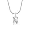 Vnox A-Z Women Initial Necklaces, 26 Letters Alphabet Pendant with Snake Chain, Elegant Dainty Holiday Jewelry Collar