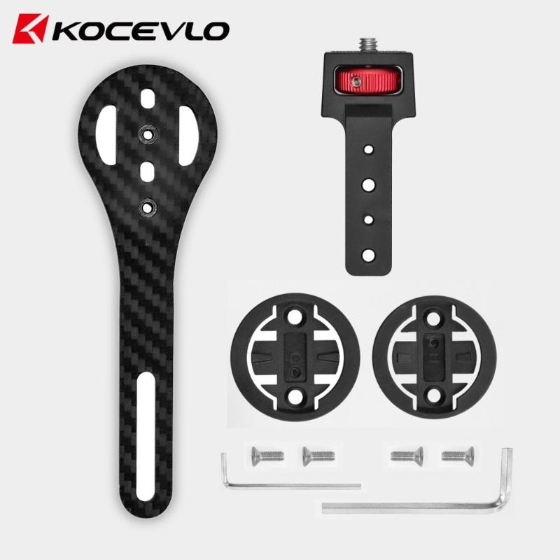 KOCEVLO Integrated Bike Computer Mount 1/4 Interface for Panoramic Action Camera GPS Holder Garmin Wahoo Bryton Support
