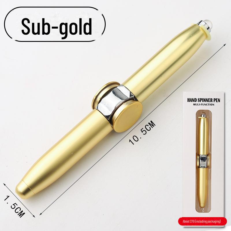 Rotierender Leuchtender Dekompressions-Metall-Finger-Kreisel-Kugelschreiber