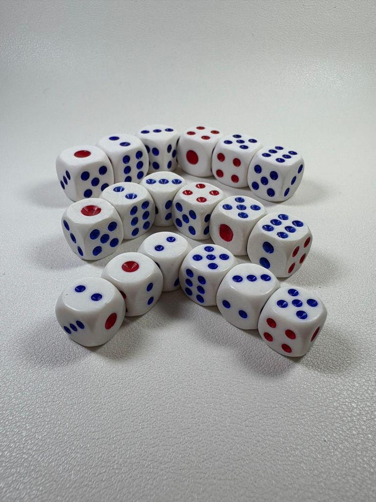 Multicolor Dots Disposable Small Dice for Parties and Bars