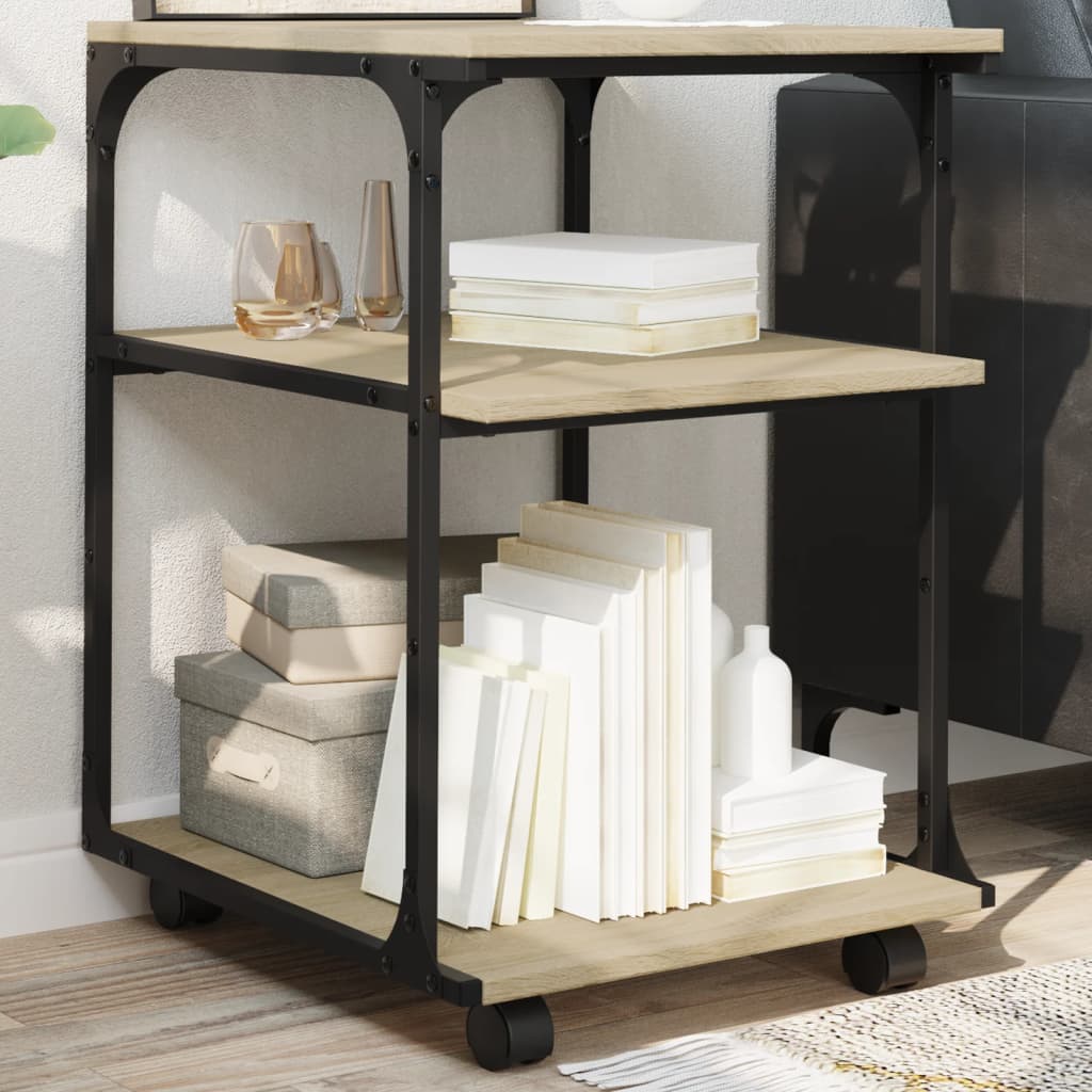 Vidaxl Printer Stand, 3-Tier, Sonoma Oak, 43X48X64 Cm