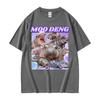 Cute Baby Hippo Moo Deng Kawaii Funny T Shirts for Unisex Women Summer Casual Oversized Tshirt Vintage Fashion Pure Cotton T Shirt
