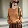 2025 Autumn/Winter Cashmere Wool Blend Round Neck Knitwear Long Sleeve Base Layer Top