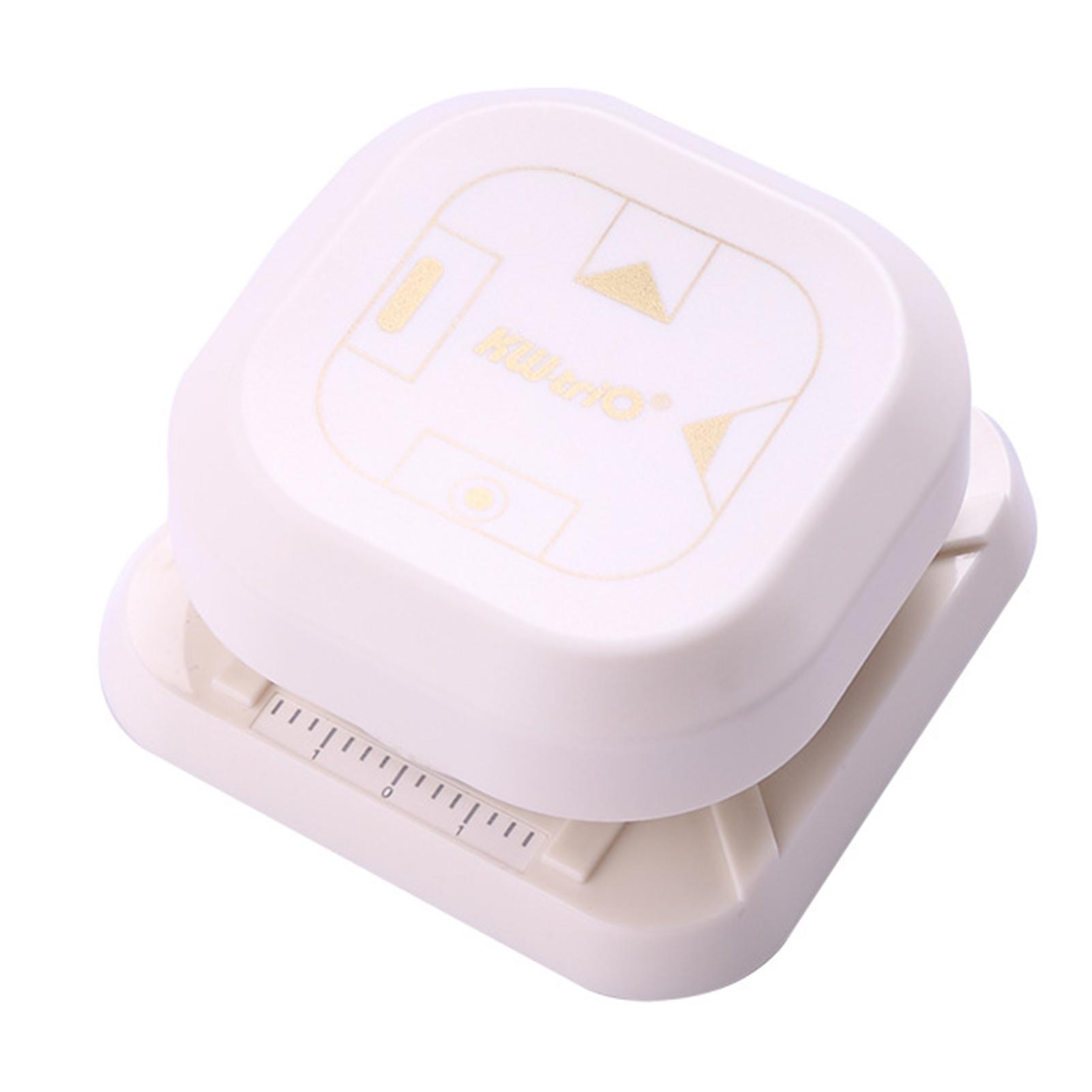 

4 в 1 дырокол для бирок, резак для скругления углов, дырокол для бумажных этикеток, портативный инструмент для изготовления фотокарточек, инструменты для самостоятельного изготовления бумажных проектов, инструмент для резки углов белый