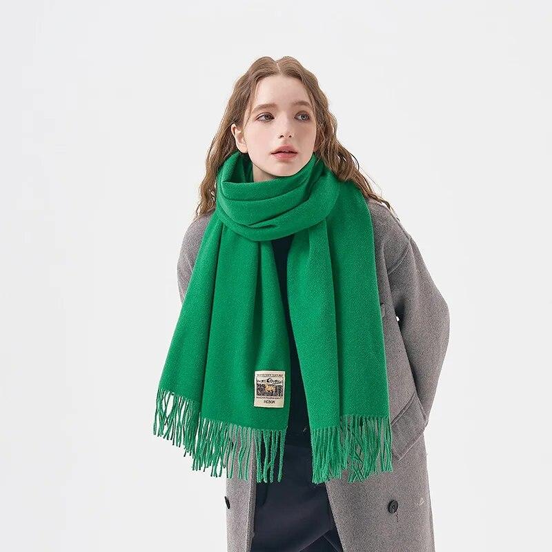 Pure Color Soft Scarf Large Size Multi-Functional Shawl Outdoor Casual Warm Scarf Couple Scarf