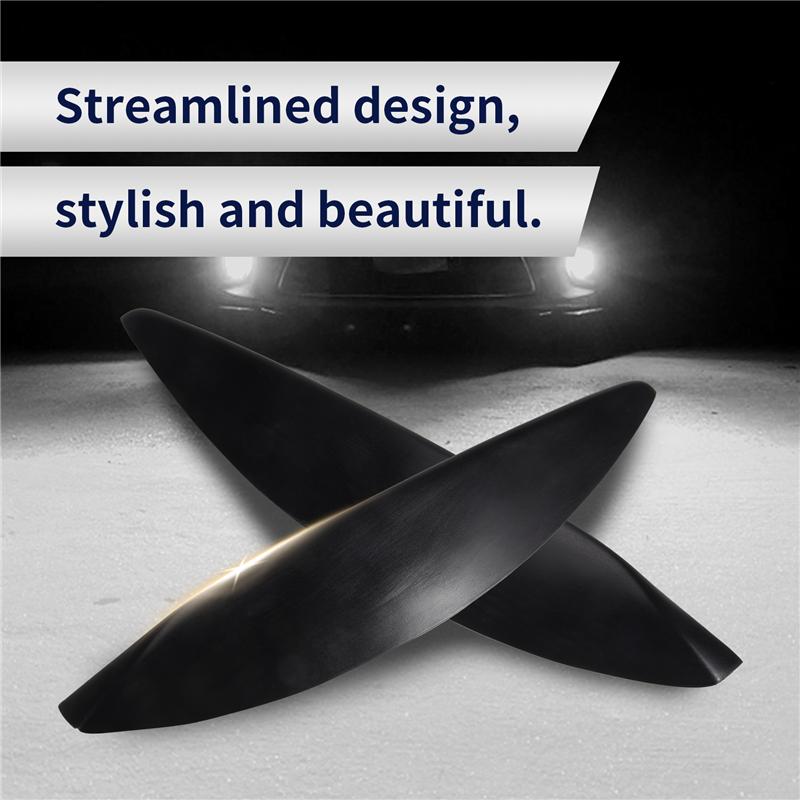 Car Front Headlight Lamp Eyebrows Eyelids Moulding Cover Trims For Opel Vauxhall Astra H MK5 2004 - 2009-M53K