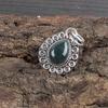 Ciondolo in agata muschiata, gioiello con pietre preziose, ciondolo in argento sterling massiccio 925, regalo per donna, ciondolo fatto a mano