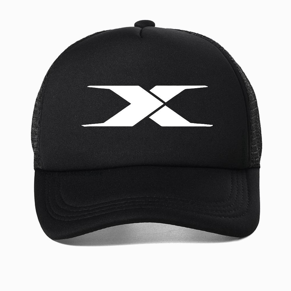 Unisex sommar X-bokstavstryckt basebollkeps trendig avslappnad sportnät truckerhattar Andningsbar justerbar snapback-kepsar