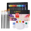 LANPO Acrylic Paint Set: 24 Colors, Waterproof, Beginner-Friendly, Boxed for DIY Projects