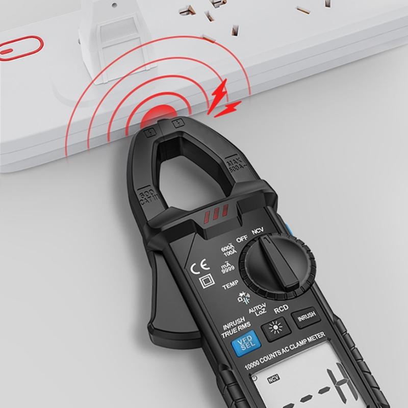 Portable Clamp Meter 200A True RMS AC/for DC Current Voltage VFD Meter 10000 Counts Resistance Capacitance Diode Meter