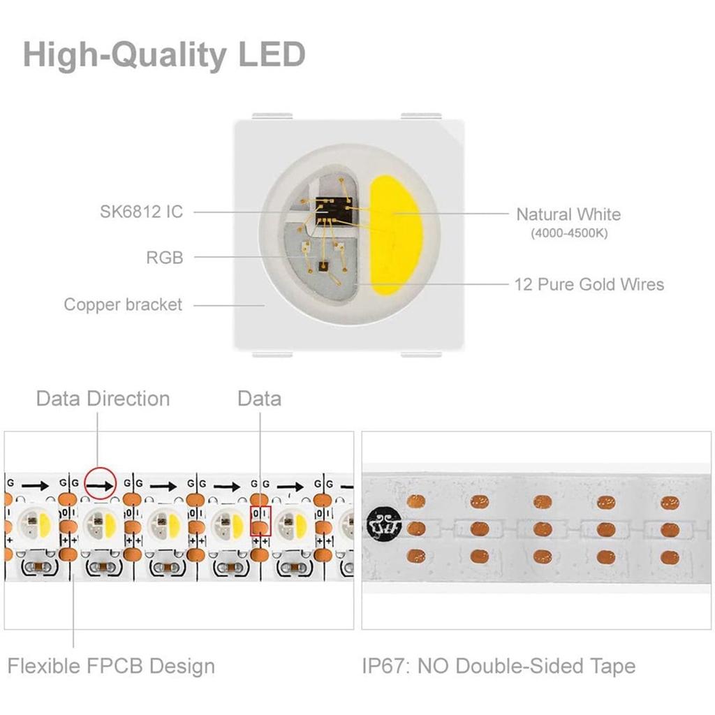Led Light Strip Outdoor And Indoor 6.6 Feet 600 Smd 00 Led Light Colorful Light Strip Set