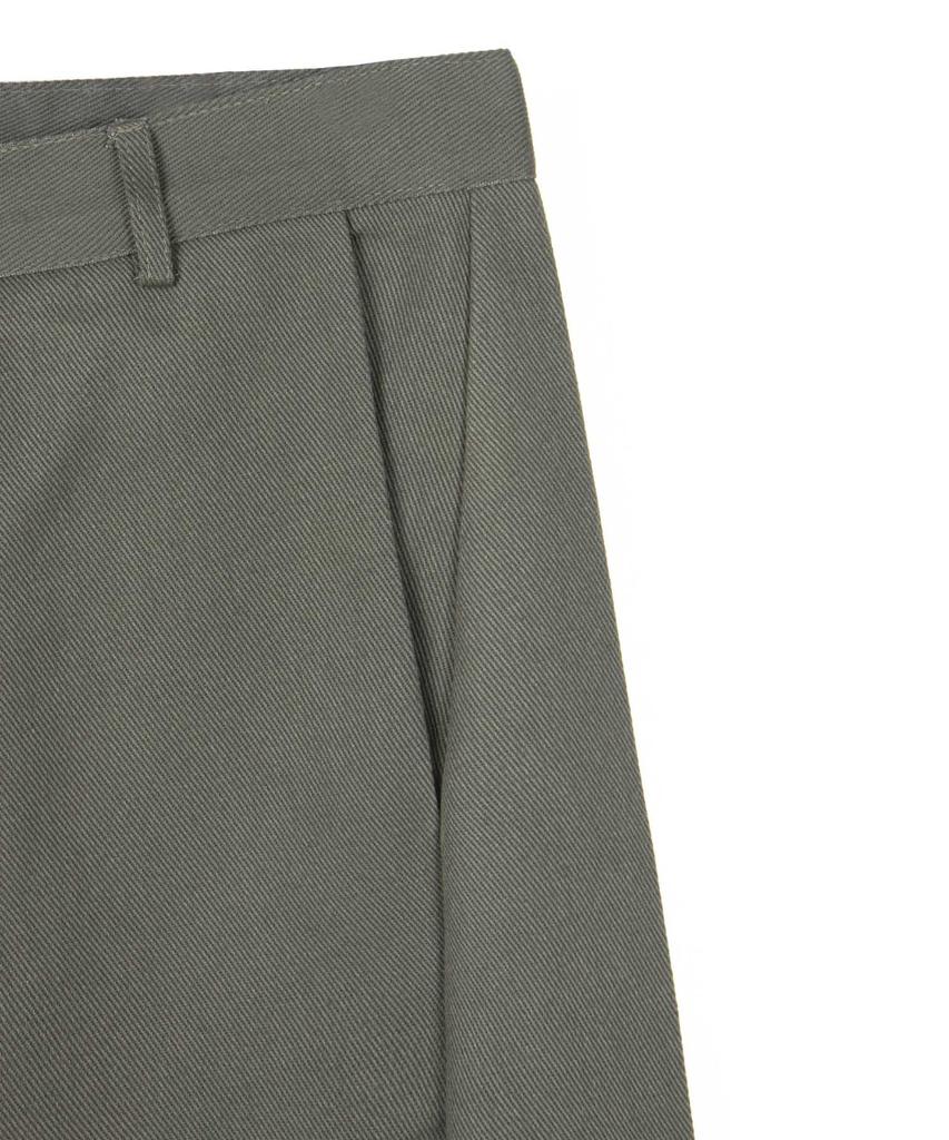 Descheuis Curved Wide Cotton Denim Pants [Khaki]