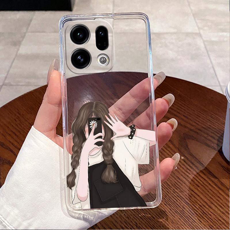 Case For OPPO Find X9 Pro 5G Clear Luxury Cute Love Rabbit Funny Slim Soft TPU Silicone Cover For OPPO FindX9 X9Pro Phone Case