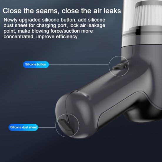 Yousheng Akumulátorový ruční vysavač 5500 Pa Silné sání Nízká hlučnost Kompaktní přenosný vysavač do auta Odstraňovač prachu