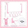 Pink Metal Over Door Hook for Clothes Bags Towels Easy Installation Coat Hanger Space Saving Storage Solution