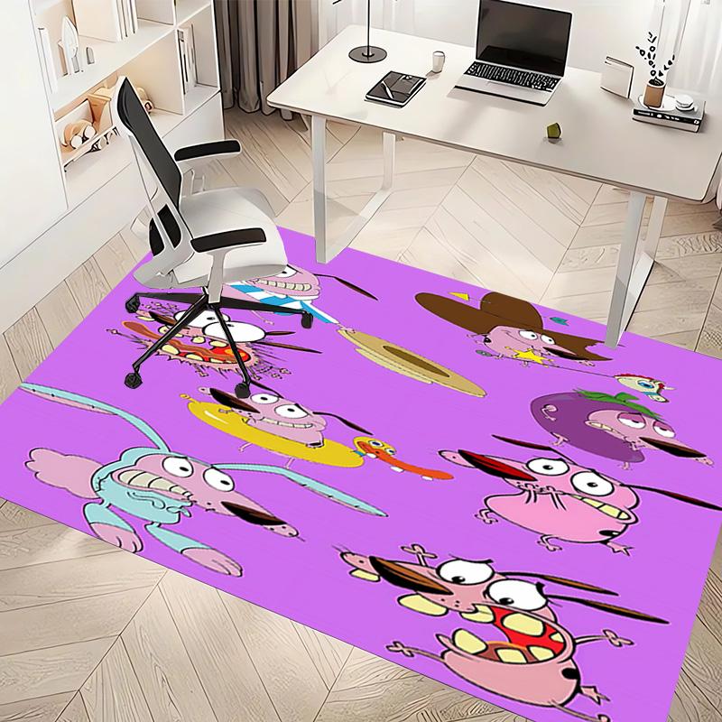 1pc Courage the Cowardly Dog2 Print Area Rug - Soft, Washable Non-Slip Indoor Mat, Living Room, Home Office Decorative Rug,Office Decorative