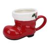 Xmas Mug 300ml Boot Shape Coffee Mug with Handle Unique Holiday Hot Cocoa Cup for Tea Coffee Lovers