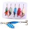 5 Stück Spinner-Köder mit tragbarer Tragetasche, Barsch-Köder, Forellen-Köder, Hartmetall-Spinner-Köder-Set