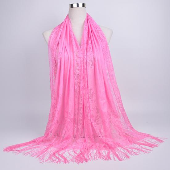 Women Chiffon Prayer Shawl Solid Color Versatile Turban Beach Towel