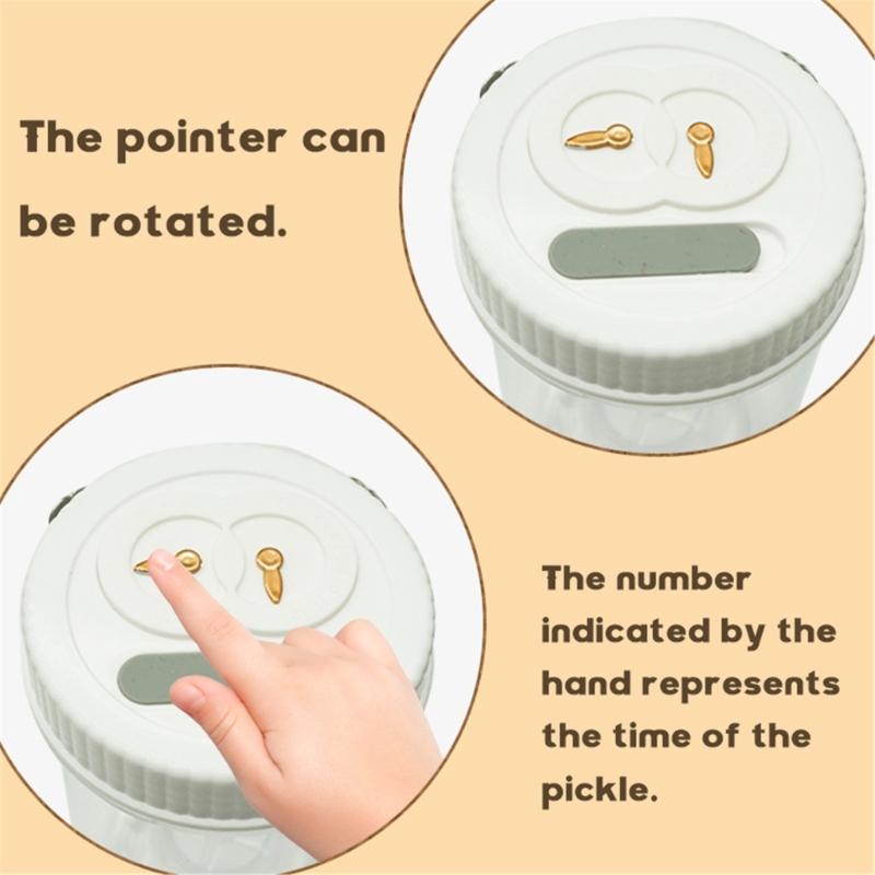 Innovatives Nass- und Trockentrennglas, Gurkenbehälter mit Sieb, Sanduhr, praktisches Vorratsglas für Zutaten