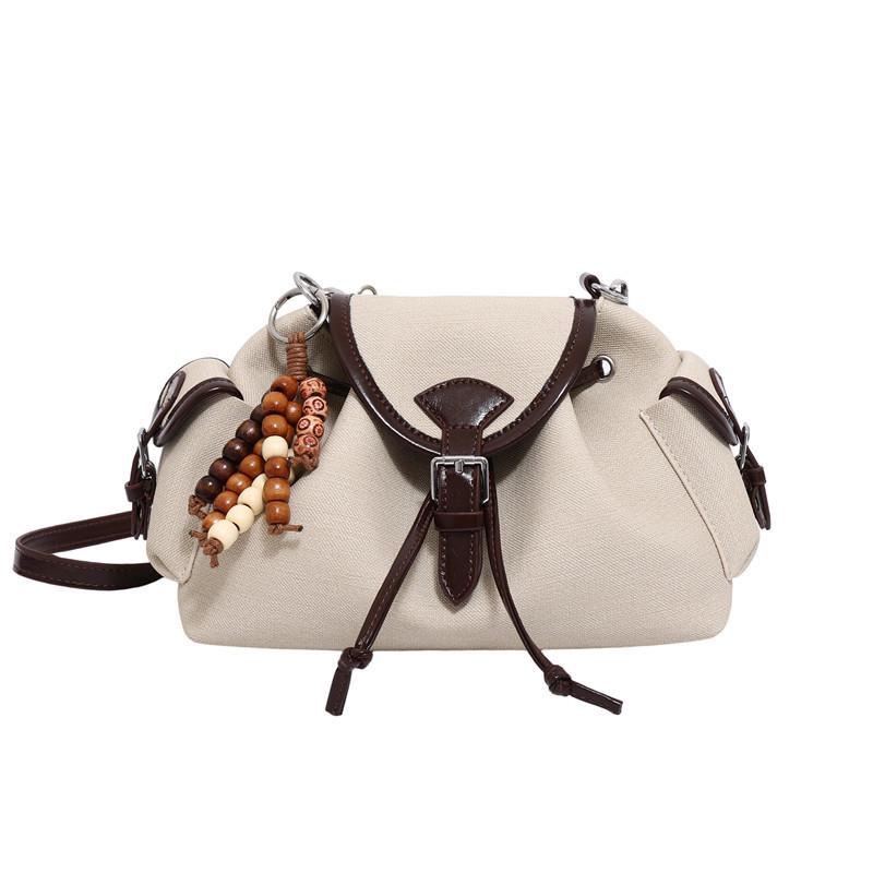 

Женская сумка-тоут через плечо: Роскошный дизайн, Универсальный, Большая вместимость, На одно плечо, Матовый ретро-стиль Without Ornament белый