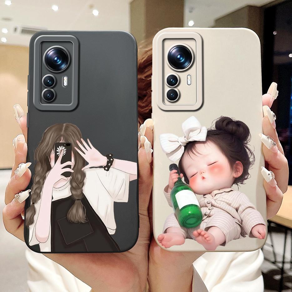 For Xiaomi 12T Pro Case Cute Cartoon Fashion Painted Cover Soft Silicone Phone Case For Xiaomi Mi 12T Pro Mi12T 5G Fundas Bumper