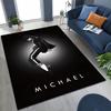 Fashion MJ Michael Jackson King of Pop Art Rug for Bedroom Living Room Sofa Home Doormat Decor, Large Kids Non-slip Floor Mat