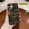 Feather Leopard Print Ring Cover Plating Phone Case For Samsung Galaxy S25FE S24 S23 A54 A51 A71 A52 A72 A82 A22 A20 A50 A70 A40 A60 A17 A26 M40 Flip7