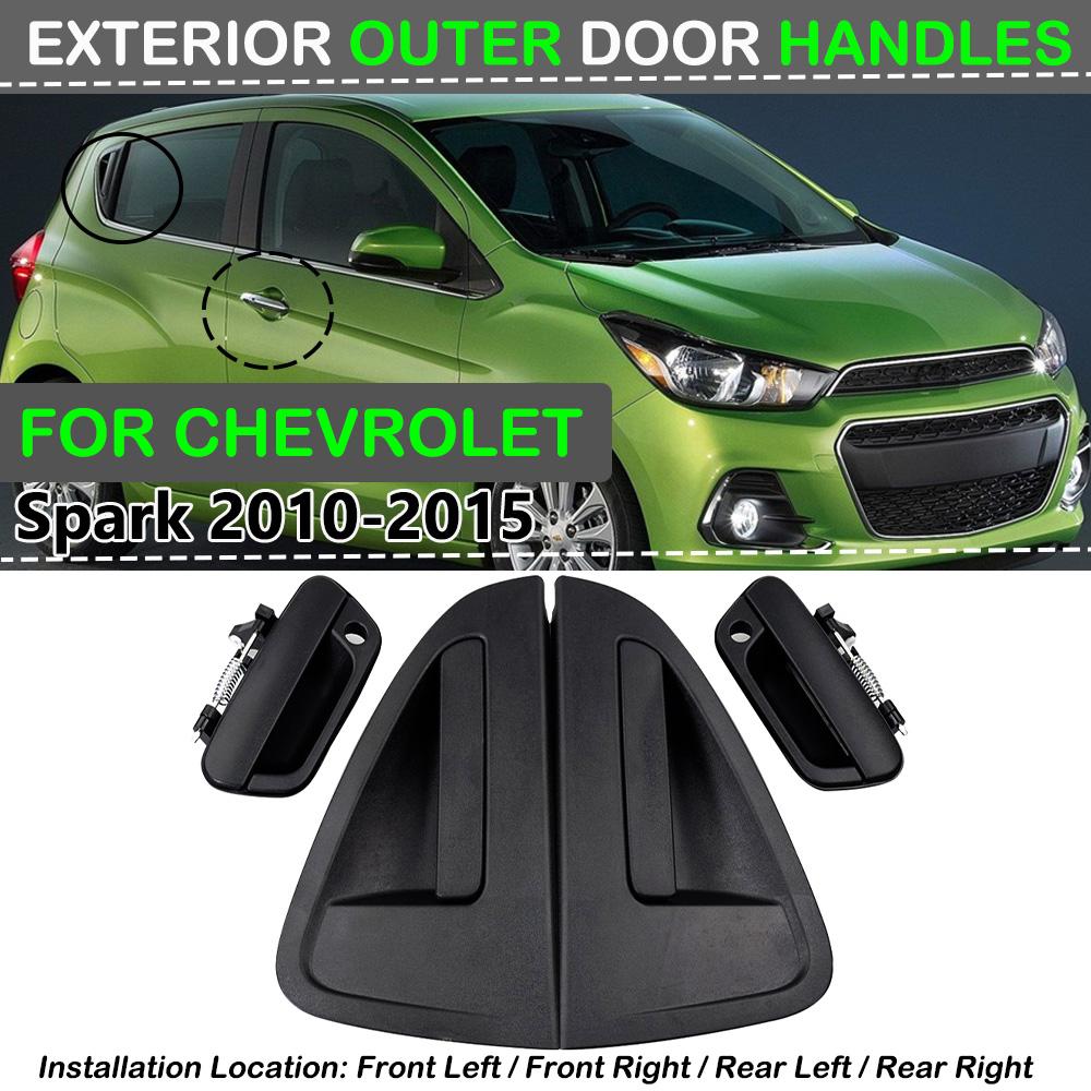 Front Rear Left Right Fit for Chevrolet Spark 2010 2012 2013 2014 2015 Outside Exterior Door Handles 95987920 95964944
