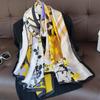 180*90cm muffler fashion Luxury Brand Scarf Women New Style Fashion Color Matching Print Silk Lady Popular Headcloth Beach Shawl