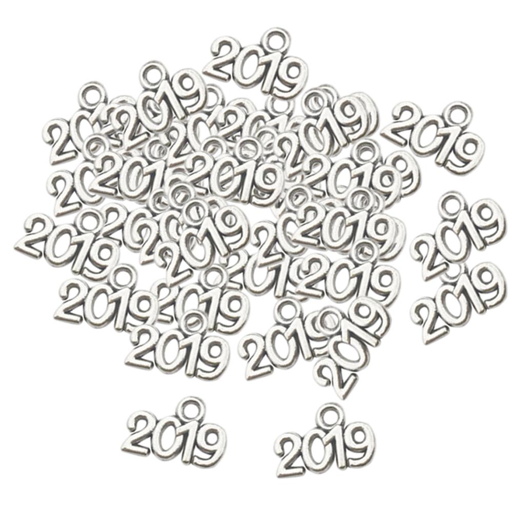 100pcs Number Charms Pendants Jewelry Findings DIY Crafts