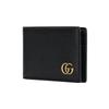 Gucci GG Marmont Narrow Double Fold Leather Wallet Men wallet Black 428727-DJ20T-1000