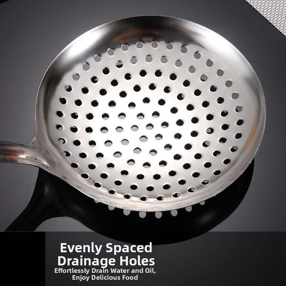 Anti-scald Filter Spoon Long Handle Oil Skimmer Scoop Flour Noodle Dumplings Sieve  Oil Skimming