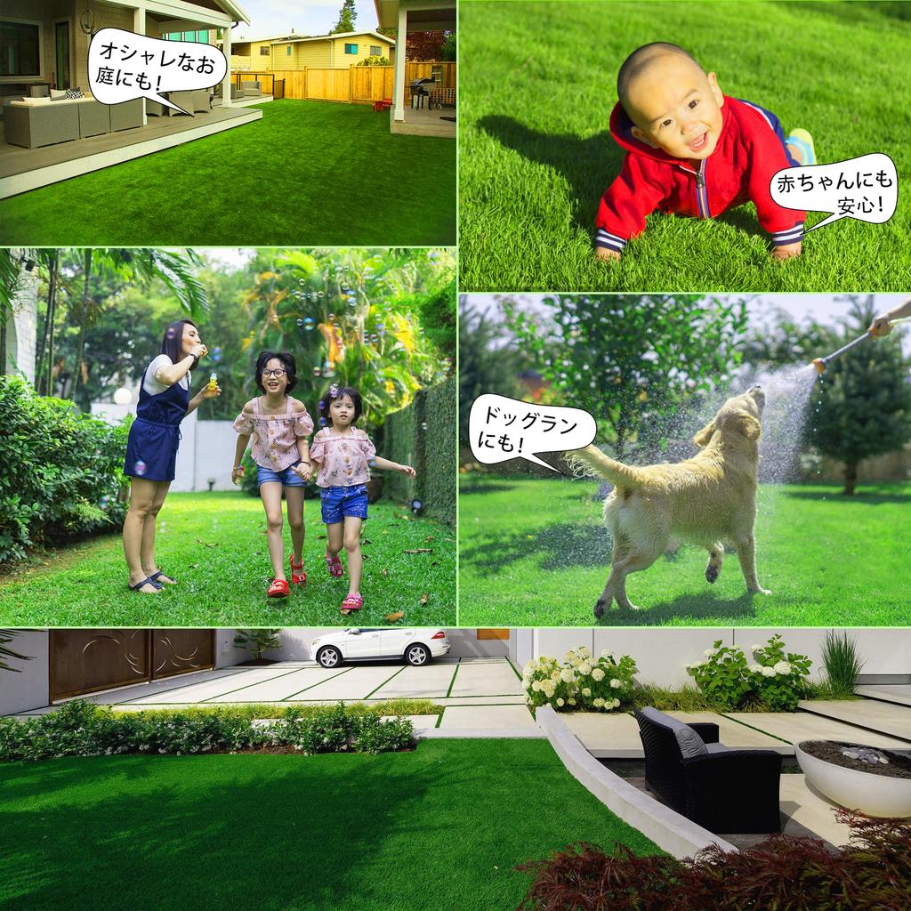 RsBarter Sztuczna Trawa 1m x 3m 20mm Zintegrowana Kontrola Chwastów Mata ze Sztucznej Trawy na Balkon Realistyczna Odporna na Pleśń Ognioodporna Lekka Wodoodporna Bezobsługowa