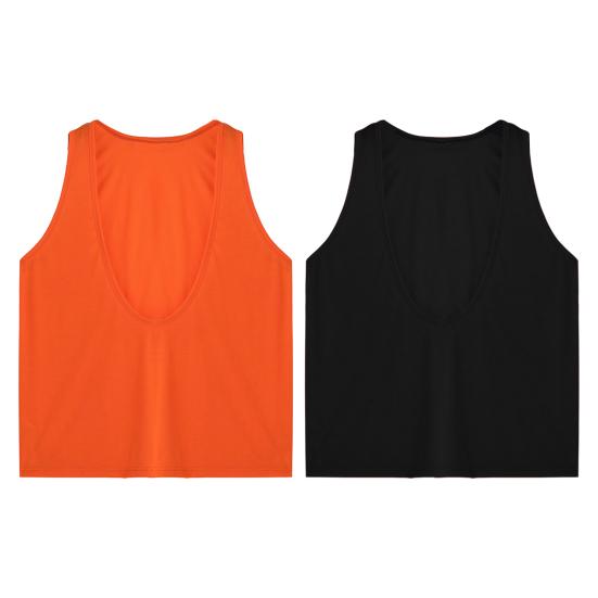 Herre Sportvest Dyp V-hals Brede stropper Ermeløs Ensfarget Tanktopper Løs Passform Avslappet Allsidig Vest
