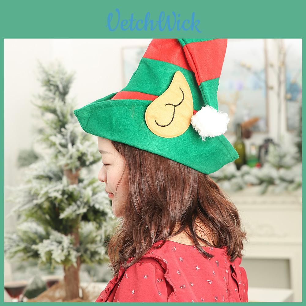 Christmas Elf Hat With Nonwoven Fabric For Kids And Adults Holiday Costume Accessory