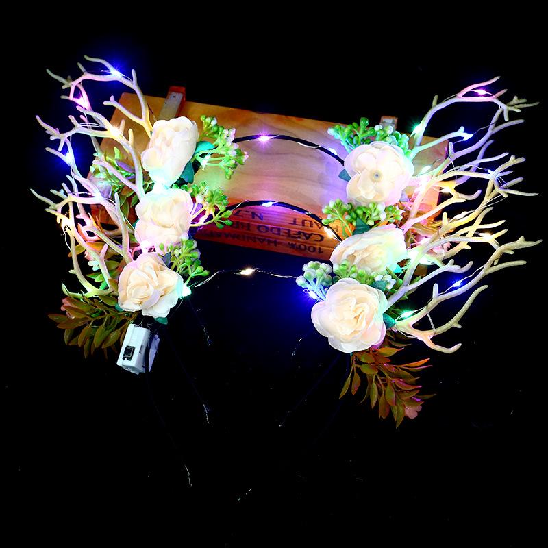 

Повязка на голову с рогом оленя и ушками кролика для рождественских подарков