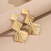 Fashion Exaggerated Geometric Diamond Earrings For Women