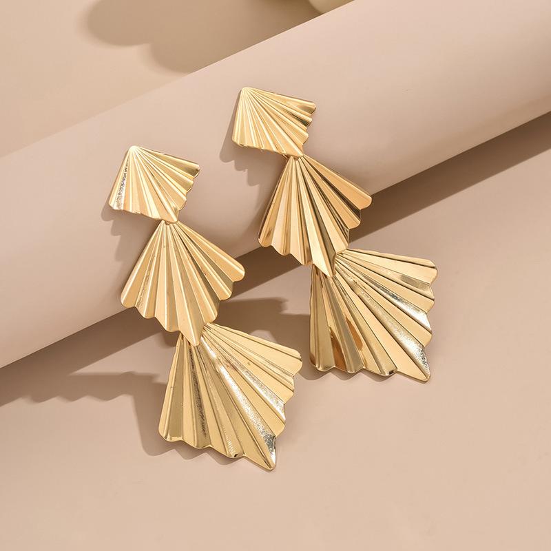 Fashion Exaggerated Geometric Diamond Earrings For Women