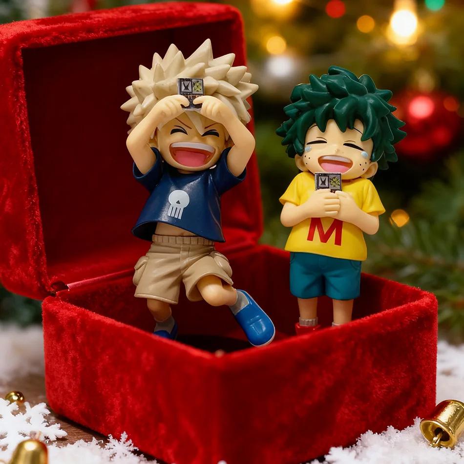 Original Genuine My Hero Academia Childhood Izuku Midoriya / Childhood Katsuki Bakugo Figure Model Decoration Doll
