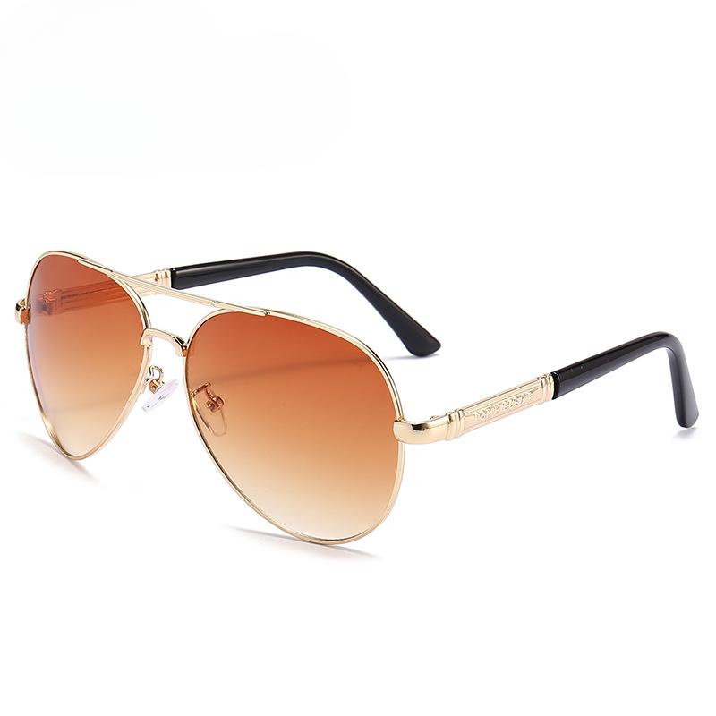 Sunscreen Sunglasses Men'S Metal Ink Frame Toad Glasses, Driving Glasses Retro Large Frame Glasses