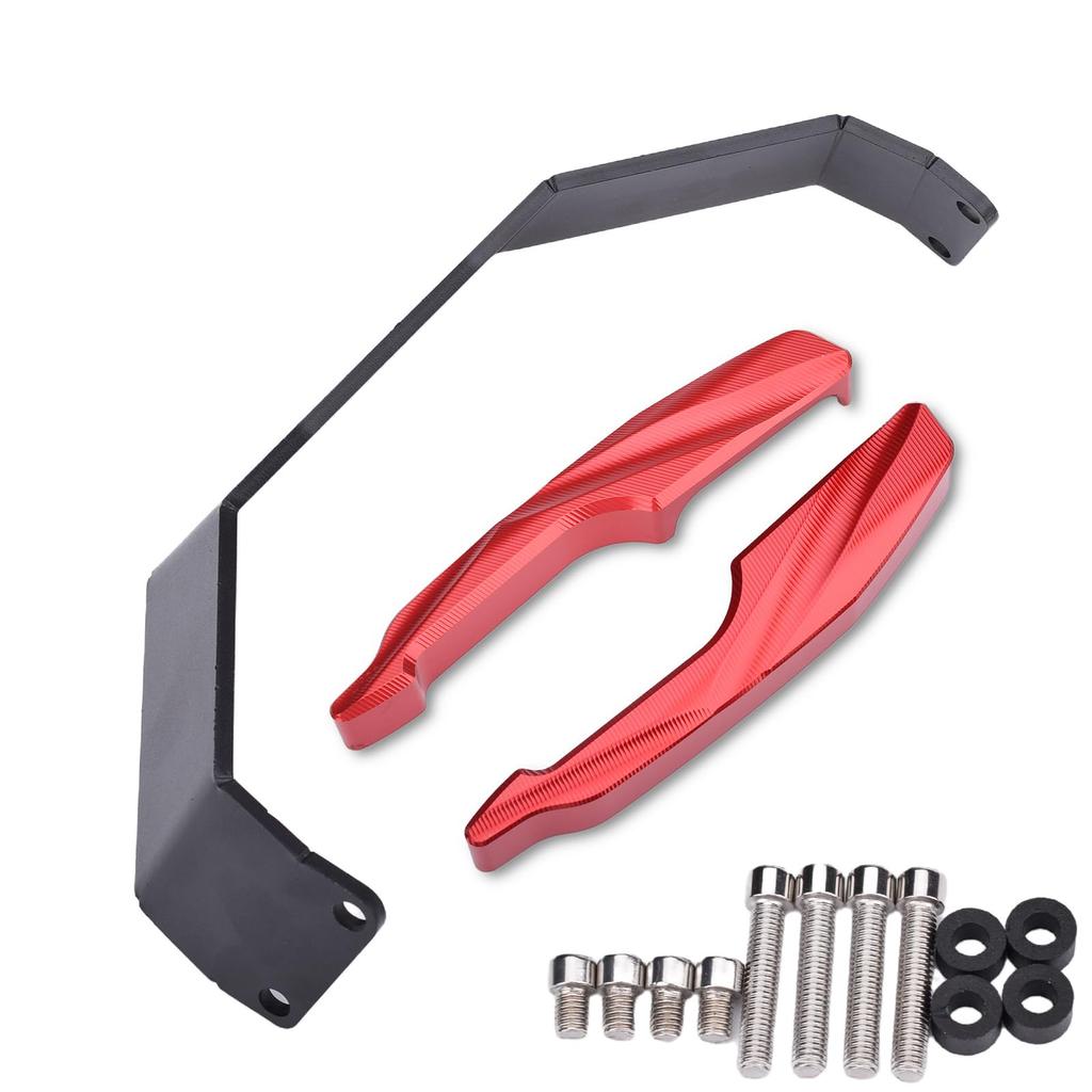 LEDISHUN Motorcycle Assist Grips - Side Grips (Red) - Compatible with Kawasaki Ninja 400 Z400 (2018-2023) and Ninja 250 Z250 (2019-2023) - All Model Y