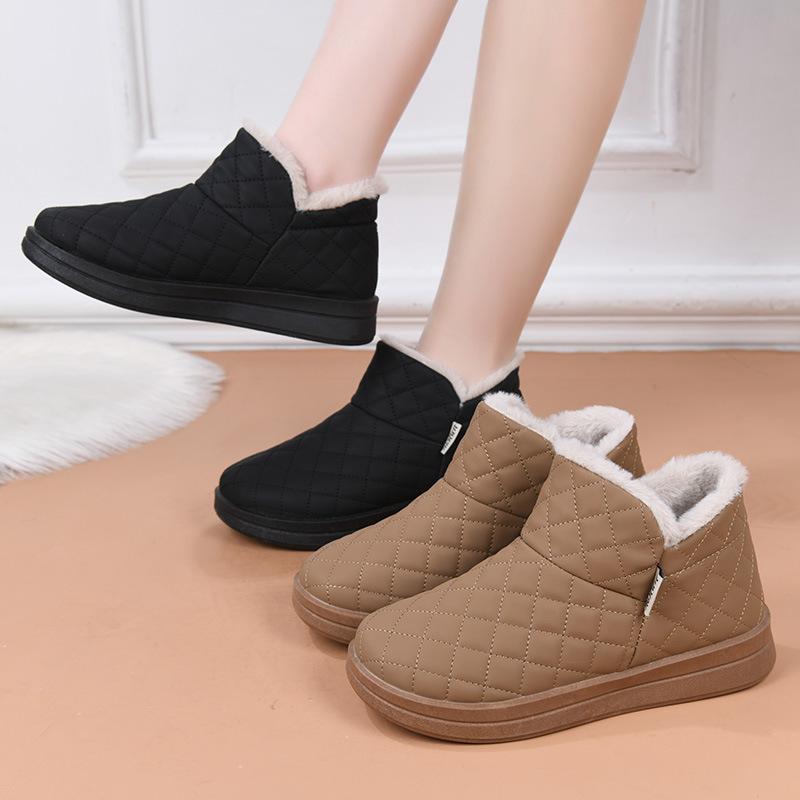 2025 New Snow Boots Winter Velvet Thickened Comfortable Warm Cotton Shoes Casual Non-slip Boots Short Women's Cotton Shoes
