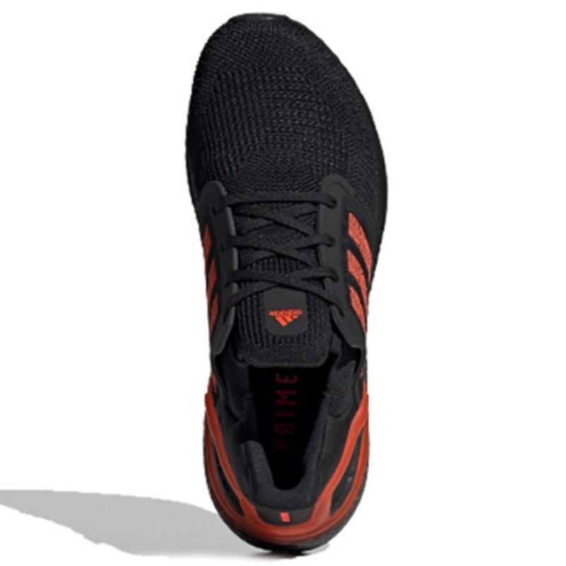 Adidas Ultra Boost 20 Black Solar Red Sneakers EG0698