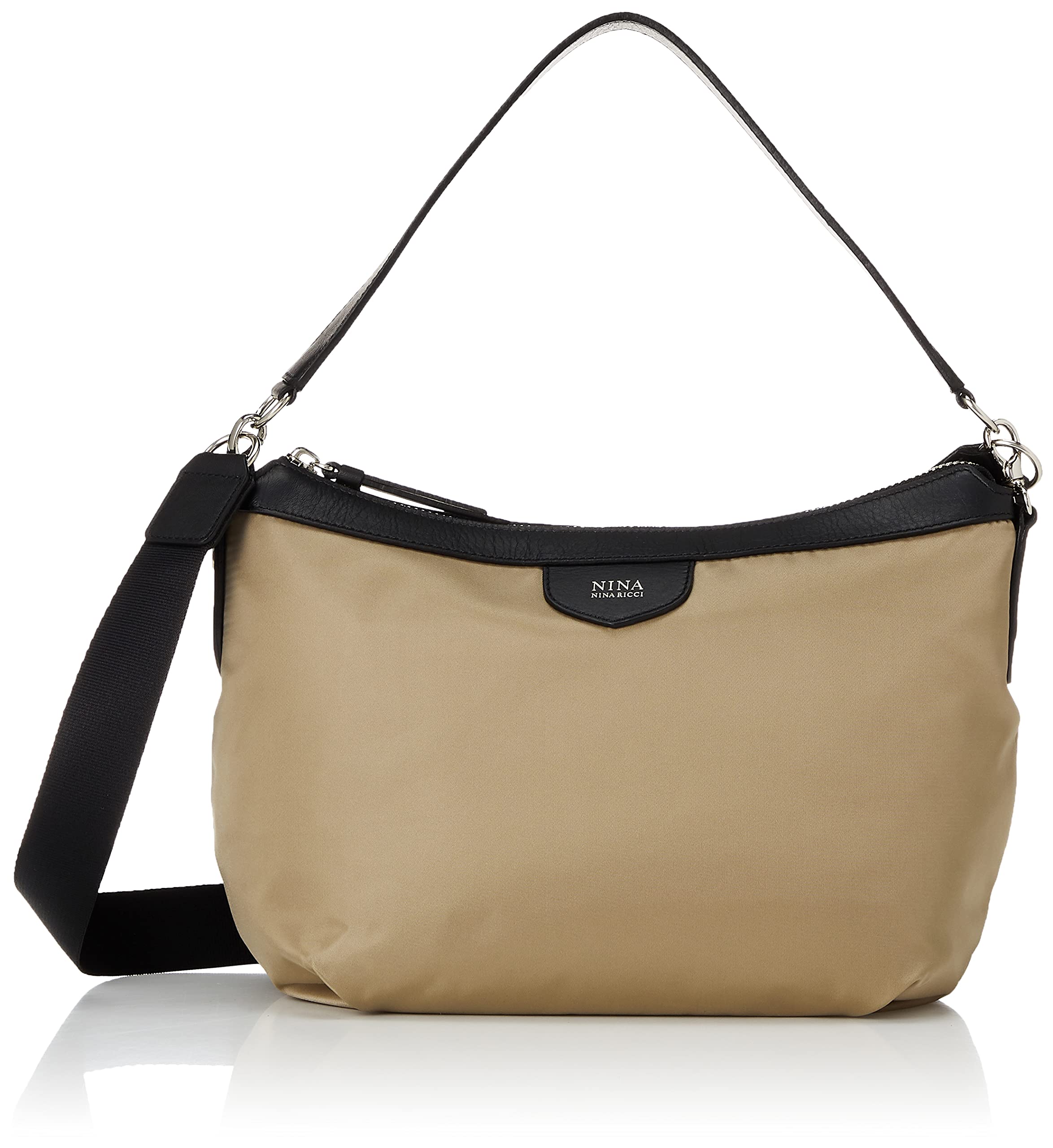 

Nina Shoulder Bag Vega [Nina Ricci] 31-1400 BLK/BEG Women s Black/Beige