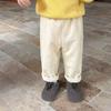 Boys Girls Winter Velvet Kid Pants Bear Cartoon Mid Waist Warm Pantalone Baggy Thick Children Trouser