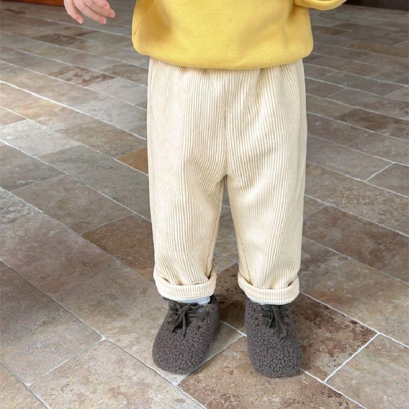 

Детские шаровары Вельветовые наряды Спортивный костюм Хлопковые брюки Детская верхняя одежда Брюки для мальчиков и девочек Повседневные теплые свободные брюки 80cm бежевый