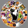 50 Halloween Doodle Tegneserie Klistremerker Dekorative Telefondeksel Koffert Klistremerker Vanntett
