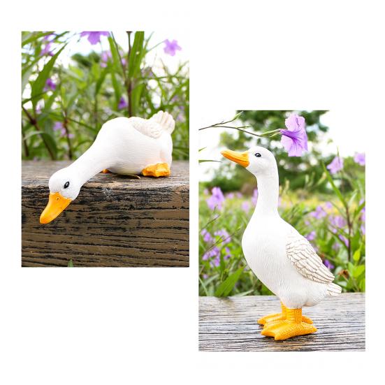 Statuie de rață Simulare înaltă Toate se potrivesc cu rășină Artă Artizanat Apă potabilă Model de rață Accesorii de grădină